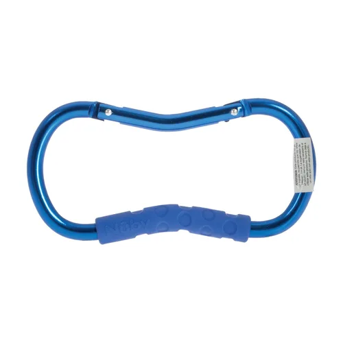 Vista 5 de Nuby Mosquetón de gancho grande y práctico con agarre suave texturizado, los colores pueden variar