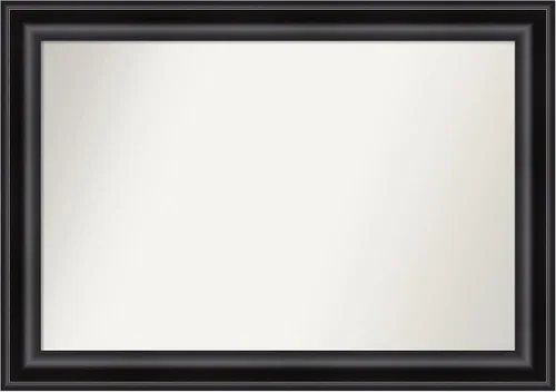 Vista 138 de Amanti Art Espejo personalizado, espejo de baño negro puente, espejo de pared o espejo de tocador de baño sobre el fregadero (26 x 26 pulgadas)