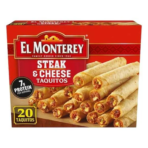 Vista 2 de El Monterey Taquito de harina de carne y queso, 1.31 libras, 5 por caja.