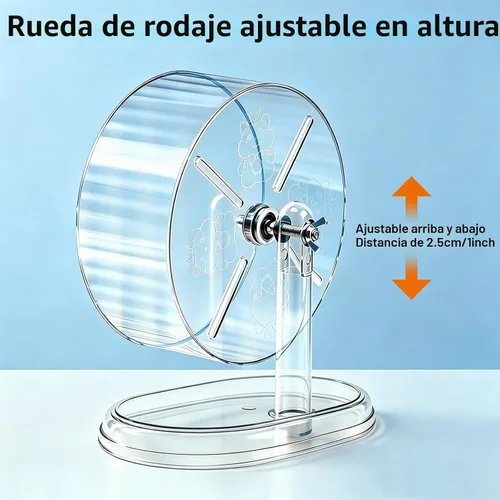 Vista 6 de Rueda de hámster, ruedas de ejercicio de hámster súper silenciosas, ruedas silenciosas, ruedas de hámster, ruedas de ejercicio ajustables