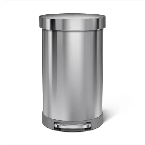 Vista 6 de Simplehuman bote de basura de acero mate de 45 l, con sensor semicircular