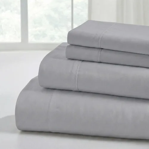 Vista 16 de Modern Threads - Sábanas lisas de microfibra suave, sábanas de microfibra de lujo, incluye sábana encimera, sábana bajera con bolsillos profundos