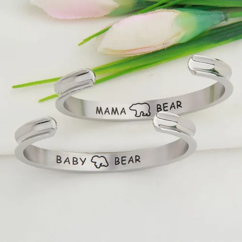 Vista 5 de WUSUANED - Juego de pulsera para madre e hija con diseño de oso y corbata de bebé