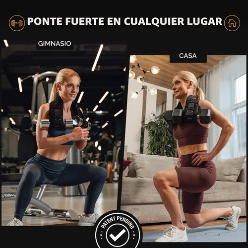 Vista 4 de JAB - Cinturón de empuje de cadera de alta calidad para mancuernas y pesas rusas (patentado), fortalece glúteos e isquiotibiales, resistente, cómodo