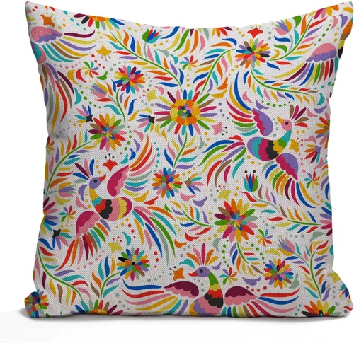 Vista 14 de Nphuriy Funda de almohada de 16 x 16 pulgadas, diseño floral tropical de acuarela, funda de almohada cuadrada decorativa suave, decoración del hogar