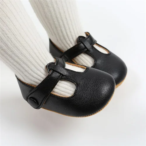 Vista 2 de Zapatos de vestir de uniforme de boda para bebé, suela antideslizante suave, mocasines para caminar, para recién nacidos, para recién nacidos