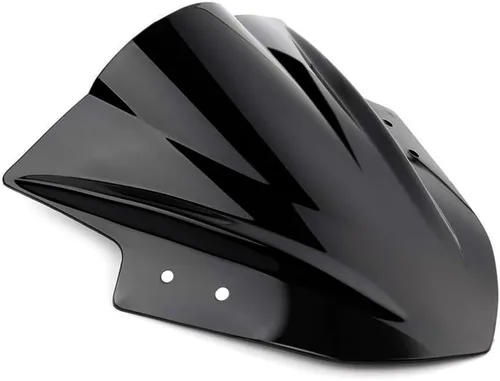 Vista 4 de Amazicha Parabrisas para Kawasaki Ninja 300 EX300R EX300 2013 2014 2015 2016 2017 (negro) pantalla deflector de viento de doble burbuja