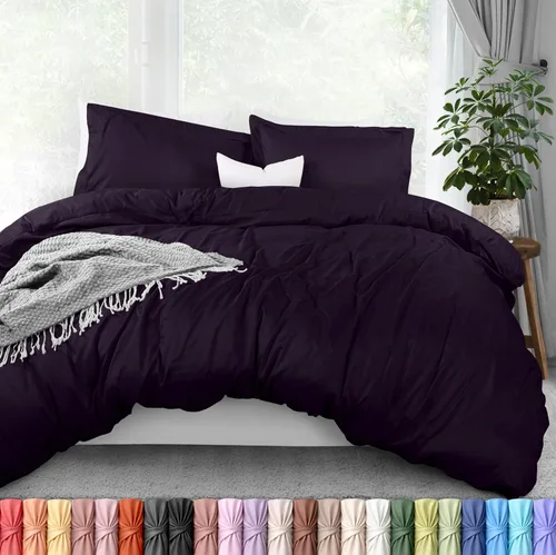 Vista 29 de Utopia Bedding Juego de funda de edredón tamaño individual - 2 piezas con cierre de cremallera - 1 funda de edredón 68X90 pulgadas y 1 funda de Beige