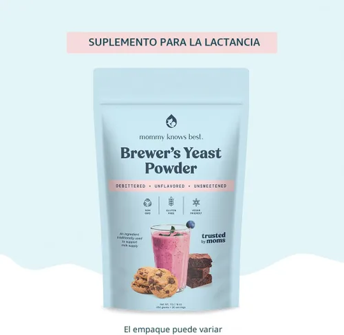 Vista 5 de Mommy Knows Best Polvo de levadura de cerveza para apoyo a la lactancia materna Sabor suave, desamargado, delicioso en galletas de lactancia
