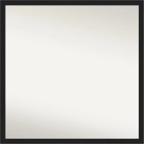 Vista 482 de Amanti Art Espejo de baño negro para sobre fregadero, 22 x 22 pulgadas, espejo de tocador cuadrado estrecho negro Avon, marco de madera casual