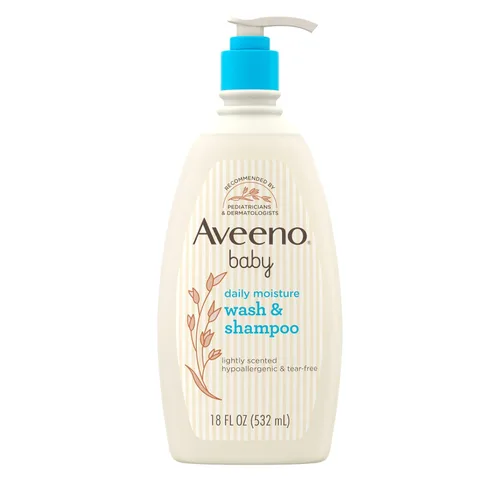 Vista 11 de Aveeno Baby Daily Moisture Body Wash & Shampoo with Oat Extract, 33 fl. oz
