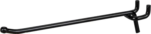 Vista 10 de Presa Ganchos de estantería para tablero perforado de acero negro resistente, 2 pulgadas, paquete de 50
