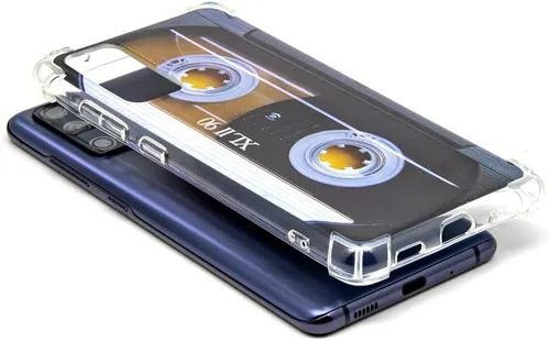 Vista 5 de FAteamll Funda para Galaxy S20 FE con esquinas reforzadas TPU suave parachoques retro música cassette cinta caso compatible con Samsung Galaxy S20 FE