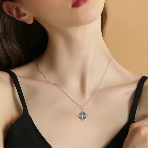 Vista 33 de YAFEINI Collar con dije de nudo de bruja de plata de ley, amuleto de bruja de cruz celta, regalo para mujer
