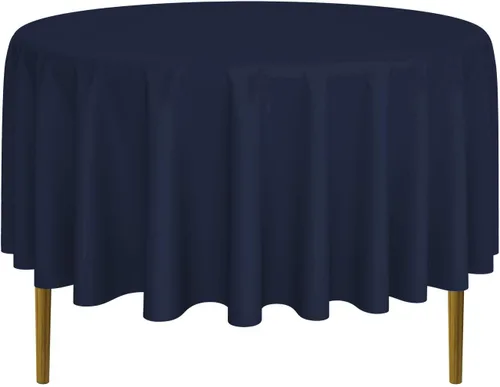 Vista 43 de Lann's Linens - Mantel redondo premium de 70 pulgadas para bodas/banquetes/restaurantes - Mantel de tela de poliéster - Azul bebé