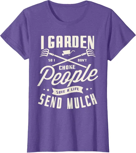 Vista 17 de I garden so I don't choke People save Life spend mulch T-Shirt, Negro