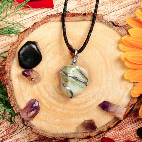 Vista 83 de PYOR Collar con colgante curativo de Reiki de cristal, gemas de buena suerte, prosperidad, riqueza, piedras preciosas naturales, collares de buena