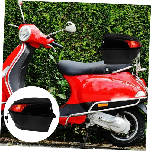 Vista 4 de BESPORTBLE Bolsa de almacenamiento de maletero de cola para scooter fácil instalar material negro de los PP
