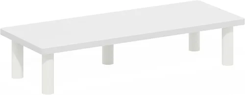 Vista 14 de Furinno Turn-N-Tube - Soporte elevador para monitor de esquina con tubos de acero inoxidable, Americano