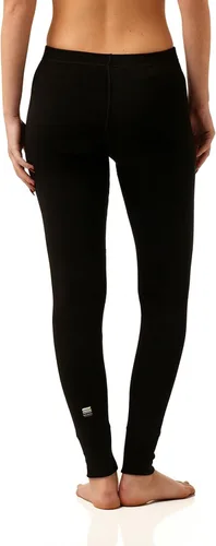 Vista 2 de MERIWOOL - Pantalones térmicos de capa base para mujer, 100% lana merina, 400g, pesados Negro