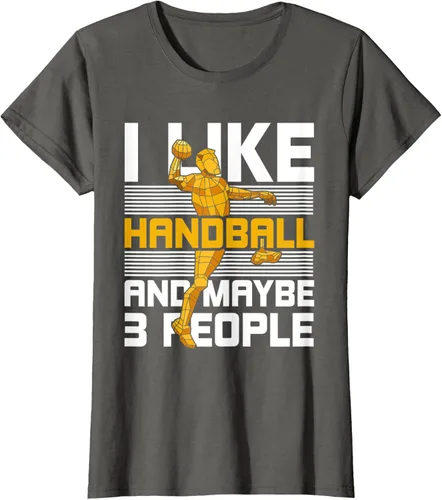 Vista 6 de Divertido jugador de balonmano atleta regalo balonmano camiseta Negro