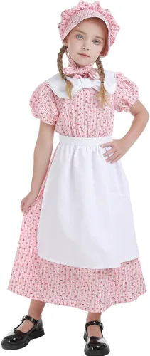 Vista 89 de Nuoqi - Vestidos de pionera para niñas, disfraz colonial