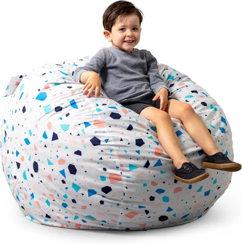 Vista 31 de Big Joe Fuf Silla Puf de Espuma de 5 Pies de Tamaño Extra Grande con Funda Extraíble para Niños, Adolescentes, Adultos, Onyx Lenox, Poliéster Tejido