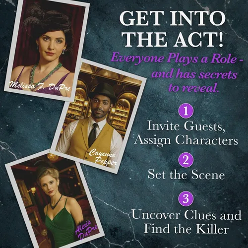 Vista 5 de Jueg de fiesta Murder Mystery- Murder at Mardi Gras