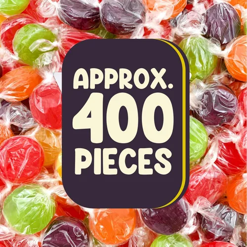 Vista 4 de Caramelos duros surtidos de botones de frutas – 5 libras aproximadamente 400 piezas de dulces surtidos – Caramelos navideños a la antigua moda