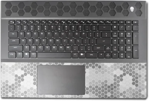 Vista 2 de MightySkins - Kit completo de envoltura completa con purpurina compatible con Alienware M18 R1 (2023), diseño de camuflaje hexadotas, protector