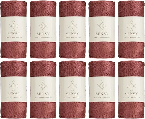 Vista 132 de Sensy Premium 2mm 229.5 metros de cuerda de poliéster 100% cordón de polipropileno Cordón de macramé 2mm Cordón para bolso de crochet Hilo