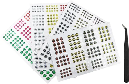 Vista 3 de Drchoer Fish Eyes for Lures Making - Fishing Lure Eye 3mm 4mm 5mm 6mm 7mm 10mm Assortment for Fly Tying DIY Materials Tool