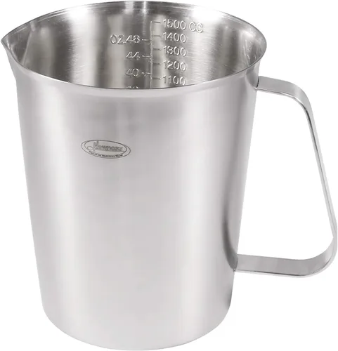 Vista 18 de Newness Juego de 2 tazas medidoras de acero inoxidable (3 marcas, incluye escala de taza/ml/onza) (2 y 3 tazas) taza medidora de metal con asa