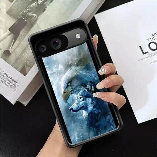 Vista 711 de Compatible con Google Pixel 4A 5G Mobile Case Creative Acrylic Panel trasero Silicona Protección Grip especialmente diseñado para Google Pixel 4A 5G