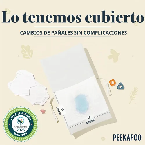 Vista 2 de Peekapoo Forros desechables para cambiador de bebé, paquete de 25, 18 x 16
