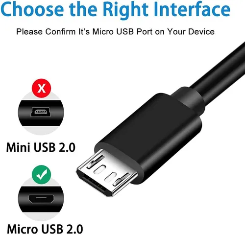 Vista 3 de USB Power Charger Cable Cord Compatible with Kindle FIRE HD HDX 7 8.9 FIRE Phone Lead