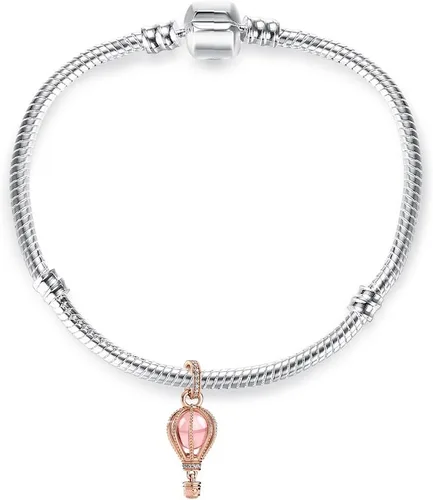Vista 2 de polengju Birth Stone Love Heart Flying House Mom Crown Balloons Smile Children Luchs Charms para pulseras de plata de ley 925, collares, regalos