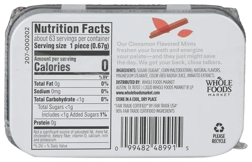 Vista 2 de 365 by Whole Foods Market, Mentas de Canela, 1.5 onzas (42.5 g)