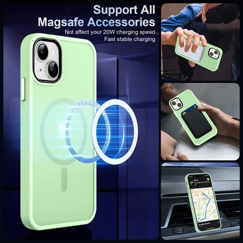 Vista 132 de MOCCA - Funda magnética resistente para iPhone XR de 6.1 pulgadas, compatible con MagSafe, funda con protección contra caídas de grado militar