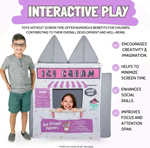 Vista 3 de Couch Swag Panel de juego para sofá de espuma para niños, sofá infantil (heladería)