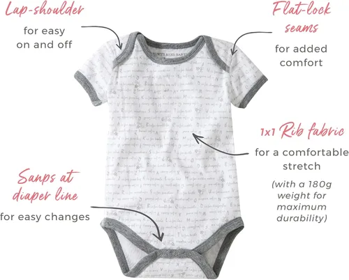 Vista 2 de A-Bee-C Long Sleeve Organic Baby Bodysuits 3 Pack