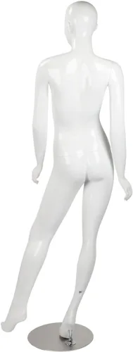 Vista 5 de SSWBasics Maniquí de cuerpo completo femenino de fibra de vidrio blanco brillante, maniquí femenino de cuerpo completo de 5 pies 10 pulgadas
