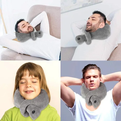 Vista 3 de Almohada de masaje para el cuello, almohada vibratoria para el cuello, almohada vibratoria inalámbrica, almohada de masaje para el cuello, cojín