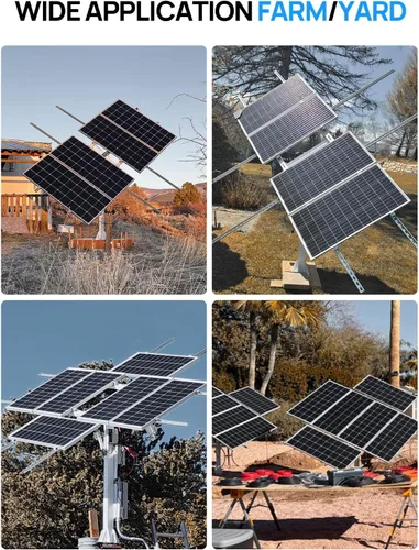 Vista 9 de ECO-WORTHY Sistema de seguimiento de doble eje de panel solar (versión ampliada que aumenta un 40% de potencia) con controlador de rastreador