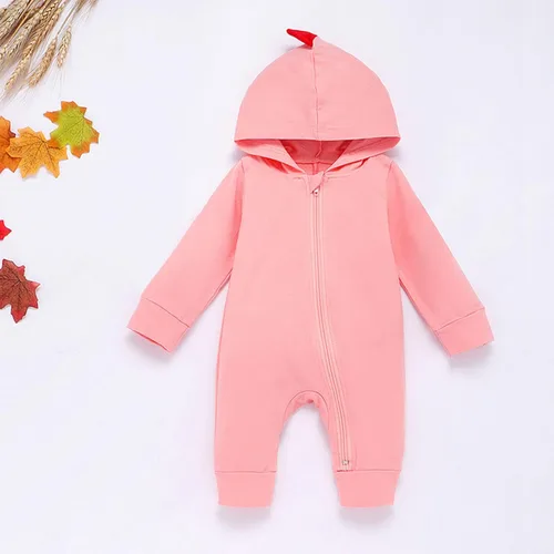 Vista 5 de Niño Bebé Escalada Mameluco Sudadera Capucha Cremallera Manga Larga Monos Niñas Niño Dinosaurio Mamelucos General