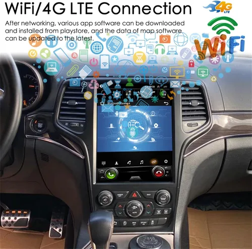 Vista 6 de Radio estéreo de coche para Jeep Grand Cherokee 2014-2020 Actualización estéreo de 12.1
