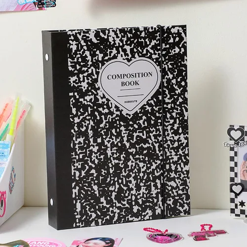 Vista 3 de Carpeta A5 Kpop - Álbum de tarjetas fotográficas con 20 fundas interiores de 3 pulgadas para álbum de fotos en hojas sueltas, recargable, 6 anillos