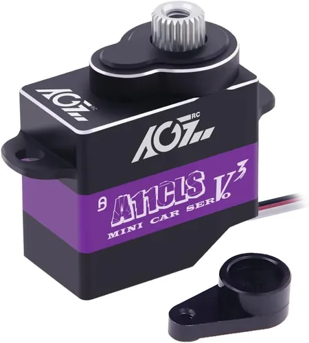 Vista 11 de AGFRC 6.6 lbs HV RC Micro Servo para coches Mini-Z (A06CLS V2 Negro) 6g Ultra-Light, 0.052s High Speed, Programmable, Digital Coreless Motor, Full