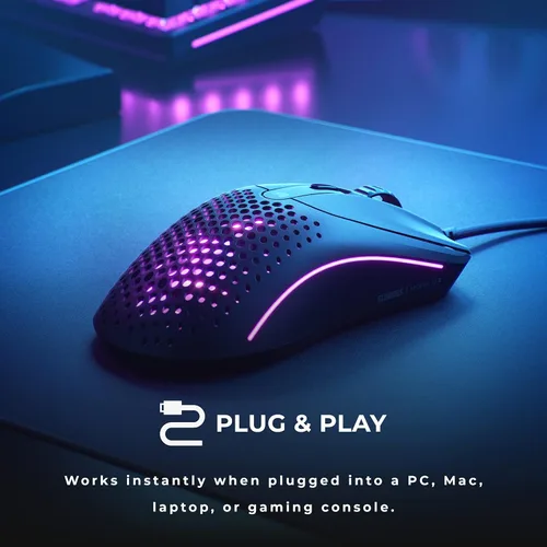 Vista 6 de GLORIOUS Model O V2 - Mouse ligero para juegos (cableadonegro) FPS con 26,000 DPI, sensor de 26K, 6 botones programables, accesorios