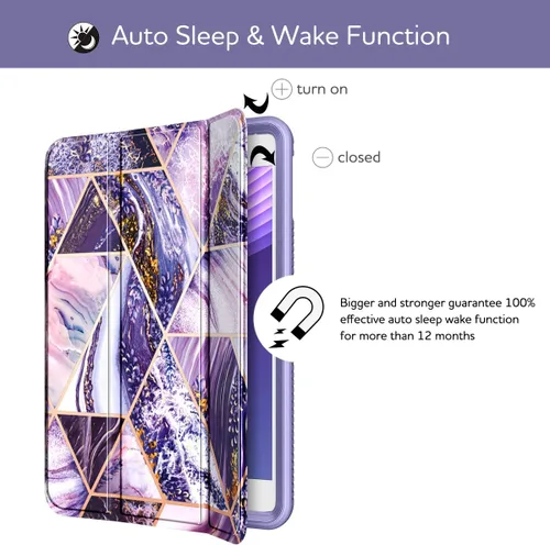 Vista 7 de SURITCH Funda para iPad mini 4/iPad mini 5, [Protector de pantalla integrado] [Soporte para lápiz] Funda protectora de cuerpo completo con función